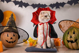 Halloween Cat Vampire Cloak Costume Adjustable Red Black Pet Cape Costume Clothes, Halloween Pet Accessories Costumes Outfit Decor Cowl for Small Cats Dogs Animals Halloween Party pet Cosplay