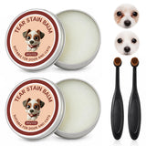 2 Pcs Tear Stain Remover Balm for Dogs & Cats with Pro Powder Brush, Gently Removes Eye Gunk & Stains – Great for White Dogs, Daily Eye Cleaning, Mild Formula In Australia - Darrahopens