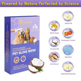 Pack of 3 Hypoallergenic Pet Wipes Natural Pet Cleaning Wipes Dog And Cat Grooming Gloves In Australia - Darrahopens