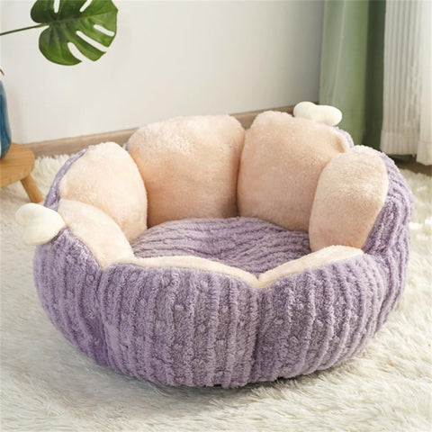 Cactus Cat Beds for Indoor Cute Cactus Fluffy Puppy Bed Squishmall Pet Bed with Removable & Washable Cushion Pillow Cat House Bed Warm Sleeping Bed for Cats Small Dogs - Purple - Size 45cm In Australia - Darrahopens