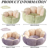 Cactus Cat Beds for Indoor Cute Cactus Fluffy Puppy Bed Squishmall Pet Bed with Removable & Washable Cushion Pillow Cat House Bed Warm Sleeping Bed for Cats Small Dogs - Purple - Size 45cm In Australia - Darrahopens