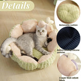 Cactus Cat Beds for Indoor Cute Cactus Fluffy Puppy Bed Squishmall Pet Bed with Removable & Washable Cushion Pillow Cat House Bed Warm Sleeping Bed for Cats Small Dogs - Purple - Size 60cm In Australia - Darrahopens