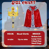 Cat Halloween Costume Cat King Costume Red Cape For Cat Gold Crown For Cat Dog Pet In Australia - Darrahopens