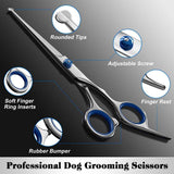Dog Grooming Scissors Cat Grooming Scissors 4-In-1 Grooming Set Pet Grooming - Red In Australia - Darrahopens