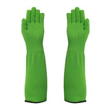 Cat Grooming Gloves Pet Handling Gloves Anti-Scratch Gloves Cat Nail Trimming - Green - Size 15.7in In Australia - Darrahopens