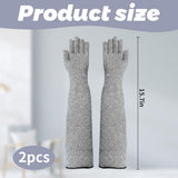 Cat Grooming Gloves Pet Handling Gloves Anti-Scratch Gloves Cat Nail Trimming - Gray - Size 15.7in In Australia - Darrahopens