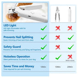 Pet Nail Clipper Cat Nail Clipper Dog Nail Clipper Nail Grinder LED Nail In Australia - Darrahopens