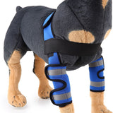 Dog Canine Shoulder Brace with Reflective Stripes Front Leg Elbow Protector for Arthritis Recovery Wounds Healing Prevents Injuries Sprains, Neoprene Sport Protect Joint Wrap - Black - Size L