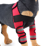 Dog Canine Shoulder Brace with Reflective Stripes Front Leg Elbow Protector for Arthritis Recovery Wounds Healing Prevents Injuries Sprains, Neoprene Sport Protect Joint Wrap - Black - Size L