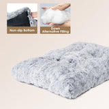 Fluffy Dog Crate Bed for Extra Large Dogs, Plush Faux Fur Pad, Calming Anti Anxiety XL Bed for Crate, Washable Soft Warm Dog Mat with Non-Slip Bottom - Camel - Size 35.4"L x 23.6"W