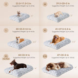 Fluffy Dog Crate Bed for Extra Large Dogs, Plush Faux Fur Pad, Calming Anti Anxiety XL Bed for Crate, Washable Soft Warm Dog Mat with Non-Slip Bottom - Pink - Size 41.3"L x 27.5"W