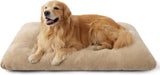 Washable Dog Bed for Crate, Giant Comfort Fluffy Plush Pet Pillow Bed Kennel Pad with Non-Slip Bottom, Machine Washable Pet Sleeping Mat for Jumbo - Brown - Size 24"L x 17"W x 3"Th