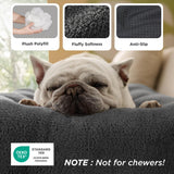 Washable Dog Bed for Crate, Giant Comfort Fluffy Plush Pet Pillow Bed Kennel Pad with Non-Slip Bottom, Machine Washable Pet Sleeping Mat for Jumbo - Brown - Size 29"L x 21"W x 3"Th