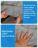 Pet Bed Mat Soft Fleece Pet Bed Dog And Cat Cushion Quilted Pet Bed - Gray - Size 65cm*95cm