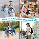 Dog Carrier Backpack Small Dog Carrier Pet Carrier Hands-Free Dog Carrier - Black / L
