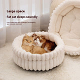 plush cat bed, cat comfort bed, anti-static cat bed, high quality cat bed, cat resting place, pet bed Australia, soft cat bed-White.