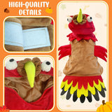 Dog Costumes Dog Turkey Costume, Thanksgiving Costume Pet Clothes Apparel for Thanksgiving Christmas Cosplay for Small Medium and Large Dogs - Brown - Size L