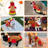 Dog Costumes Dog Turkey Costume, Thanksgiving Costume Pet Clothes Apparel for Thanksgiving Christmas Cosplay for Small Medium and Large Dogs - Brown - Size L In Australia - Darrahopens