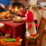 Dog Costumes Dog Turkey Costume, Thanksgiving Costume Pet Clothes Apparel for Thanksgiving Christmas Cosplay for Small Medium and Large Dogs - Brown - Size S