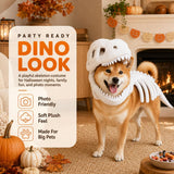 Dinosaur Skeleton Glow in Dark Dog and Cat Costume,Pet Dinosaur Costume,Plush Halloween Pet Hood Outfit - Purple - Size 35.4in In Australia - Darrahopens