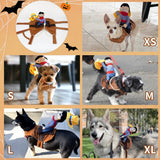 Cowboy Rider Dog Costume - Halloween Dog Costumes for Large Dogs | Breathable Material | Knight Style with Doll and Hat for | for Shepherd, Husky, Shiba Inu - Brown - Size S