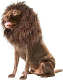 Lion Mane Wig for Dogs with Ears, Funny Pet Costumes for Halloween Christmas - Brown - Size L