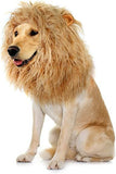 Lion Mane Wig for Dogs with Ears, Funny Pet Costumes for Halloween Christmas - Yellow - Size L
