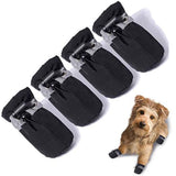 4PCS Dog Boots Paw Protector, Anti-Slip Winter Dog Shoes with Reflective Straps for Small Medium Dogs - Pink - Size 5 In Australia - Darrahopens