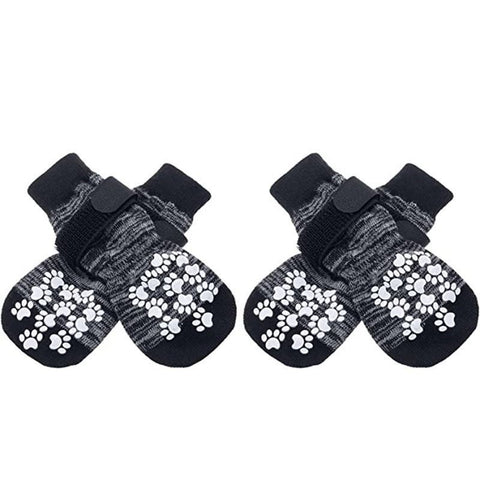 Anti Slip Dog Socks to Prevent Licking Paws, Dog Shoes for Hot Pavement, Dog Booties for Small Medium Large Senior Dogs, Traction Control Boots & Paw Protectors for Hardwood Floors - Dark Gray - Size M In Australia - Darrahopens