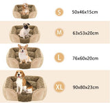 Dog Bed for Small Medium Dogs, Cat Bed for Indoor Cats. Washable Orthopedic Dog Bed. Removable Sleeping Mat, Durable Pet Bed with Anti-Slip Bottom - Camel - Size 50cmx46cm In Australia - Darrahopens