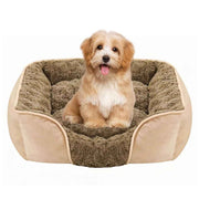 Dog Bed for Small Medium Dogs, Cat Bed for Indoor Cats. Washable Orthopedic Dog Bed. Removable Sleeping Mat, Durable Pet Bed with Anti-Slip Bottom - Camel - Size 90cm*80cm In Australia - Darrahopens