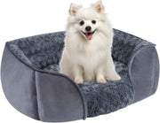 Dog Bed for Small Medium Dogs, Cat Bed for Indoor Cats. Washable Orthopedic Dog Bed. Removable Sleeping Mat, Durable Pet Bed with Anti-Slip Bottom - Dark Gray - Size 90cm*80cm In Australia - Darrahopens