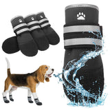 Dog Shoes for hot/Cold Pavement, Waterproof Dog Booties to Prevent Licking for Small Medium Large Size Dogs, Anti-Slip Dogs Boots & Paw Protectors Socks for Hardwood Floor - Blue - Size 6 In Australia - Darrahopens
