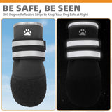 Dog Shoes for hot/Cold Pavement, Waterproof Dog Booties to Prevent Licking for Small Medium Large Size Dogs, Anti-Slip Dogs Boots & Paw Protectors Socks for Hardwood Floor - Blue - Size 6