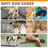 Dog Shoes for hot/Cold Pavement, Waterproof Dog Booties to Prevent Licking for Small Medium Large Size Dogs, Anti-Slip Dogs Boots & Paw Protectors Socks for Hardwood Floor - Green - Size 4 In Australia - Darrahopens