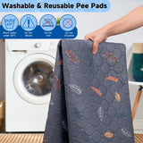 2-Pack Reusable Dog Urine Pads Dog Pee Pads Absorbent Dog Pads Dog Training Pads - Dark Gray / 48in*60in