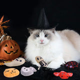 Halloween Catnip Toys,Pumpkin Ghost Catnip Toy Chew Bite Toy for Cat Interactive, Pack of 6