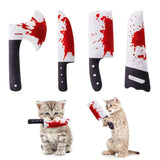 4Pcs Cat Toys, Horror Halloween Knife-Shaped Kitten Catnip Crinkly Sound Toys, Indoor Exercise for All Cat Breeds 6.5 Inches | Crinkly Sound Toys, Indoor Exercise for All Cat Breeds 6.5 Inches In Australia - Darrahopens