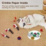 4Pcs Cat Toys, Horror Halloween Knife-Shaped Kitten Catnip Crinkly Sound Toys, Indoor Exercise for All Cat Breeds 6.5 Inches | Crinkly Sound Toys, Indoor Exercise for All Cat Breeds 6.5 Inches