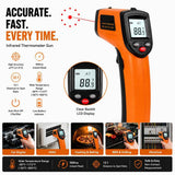 Digital Infrared Thermometer Gun -58°F to 1112°F, Non Contact Infrared Thermometer Laser Temperature Gun for Cooking, BBQ, Pizza Oven, Griddle, HVAC,Instant-Read with Backlit Display (Not for Human) In Australia - Darrahopens