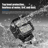 Flood60° LED-Worklight Search Light Additional Headlight for Ship Car SUV Truck Construction Vehicles Dock, Engineering Headlamp Front Auxiliary Lamp 1pcs LED6550 - Black - Size flood 60°