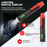 Non Contact Voltage Tester Pen, 12V-1000V Dual Range AC Circuit Tool, IP66 Waterproof Electrical Wire Detector with LCD Display, Buzzer Alarm, LED Flashlight & Breakpoint Finder In Australia - Darrahopens