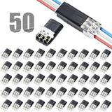 50PCS Push-in Wire Connector D1 D2 D3 Terminal Blocks, No Soldering Needed - Black - D3 In Australia - Darrahopens