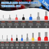 TE 1200PCS Double Wire Ferrule Terminals Kit Pre-Insulated Crimp Connector Set In Australia - Darrahopens