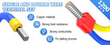 TE 1200PCS Double Wire Ferrule Terminals Kit Pre-Insulated Crimp Connector Set