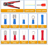 258pcs Crimp Terminal Kit with Quick Disconnect Terminals, Nylon Ties, and Wire Stripper In Australia - Darrahopens
