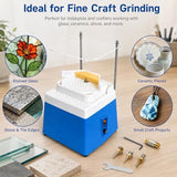 Stained glass grinder,4200r/min Glass grinder,with 5 Sizes Diamond Bits Automatic Water Filling Function, 5/8"+1"+3 Bits Included, For Beginners, Glass Processing Arts & Decoration
