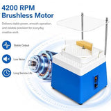Stained glass grinder,4200r/min Glass grinder,with 5 Sizes Diamond Bits Automatic Water Filling Function, 5/8"+1"+3 Bits Included, For Beginners, Glass Processing Arts & Decoration