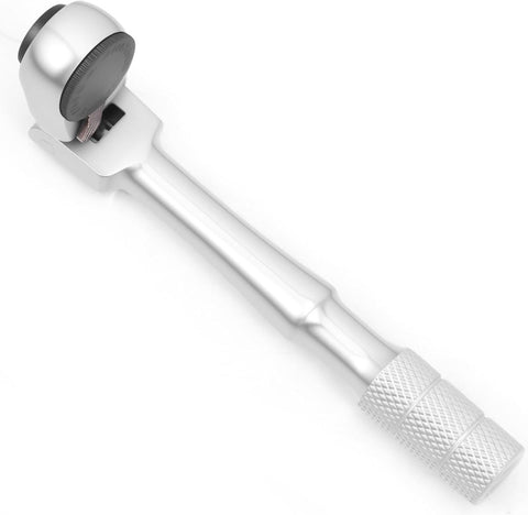 1/4" Flex Head Ratchet, Mini Ratchet Wrench with Extension Bar and Sokcet Adapter, Suits Standard 1/4" Hex Bits, Portable and Versatile Repair Tool for Tight Spaces Only Wrench