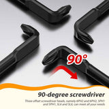 3Pcs Right Angle Offset Screwdriver Set - L Type 90 Degree Double End Screwdriver, 15mm Elbow Design, Low Profile Magnetic Offset Screwdriver for Tight Narrow Space In Australia - Darrahopens